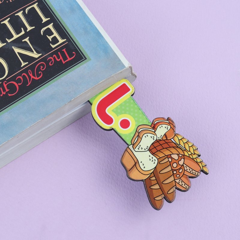 نشانگر کتاب چوبی رویال طرح نان