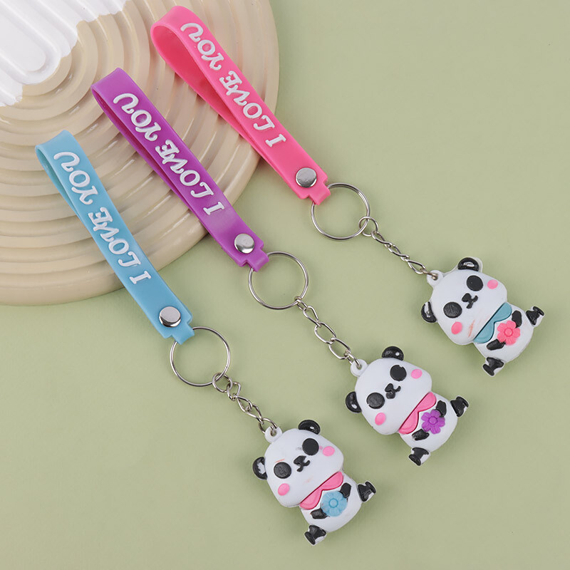 جاکلیدی سیلیکونی + بند آویز I Love You