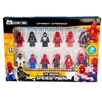 مینی فیگور شخصیت های اسپایدرمن Diy کد 22643 بسته 12 عددی