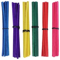 میله چوبی گرد رنگی Alef قطر 4 میلی متر بسته 6 عددی