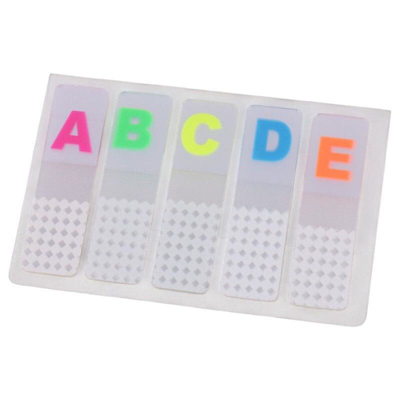 کاغذ یادداشت چسب دار طرح حروف انگلیسی Jinxln P18 5*1.3cm بسته 5 عددی