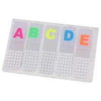 کاغذ یادداشت چسب دار طرح حروف انگلیسی Jinxln P18 5*1.3cm بسته 5 عددی