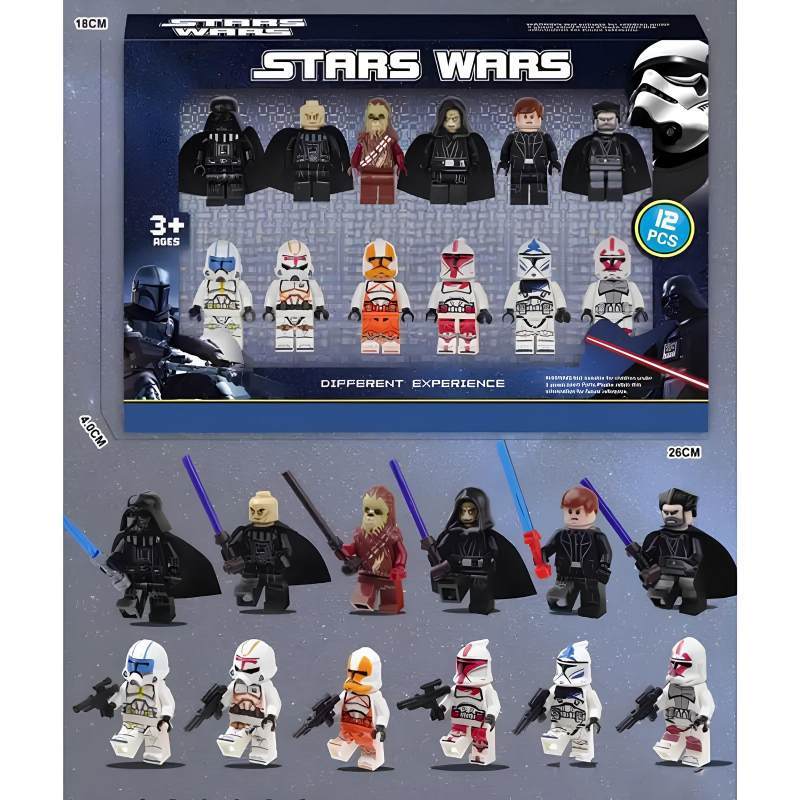 مینی فیگور شخصیت های جنگ ستارگان سلاح دار کد 22637 بسته 12 عددی