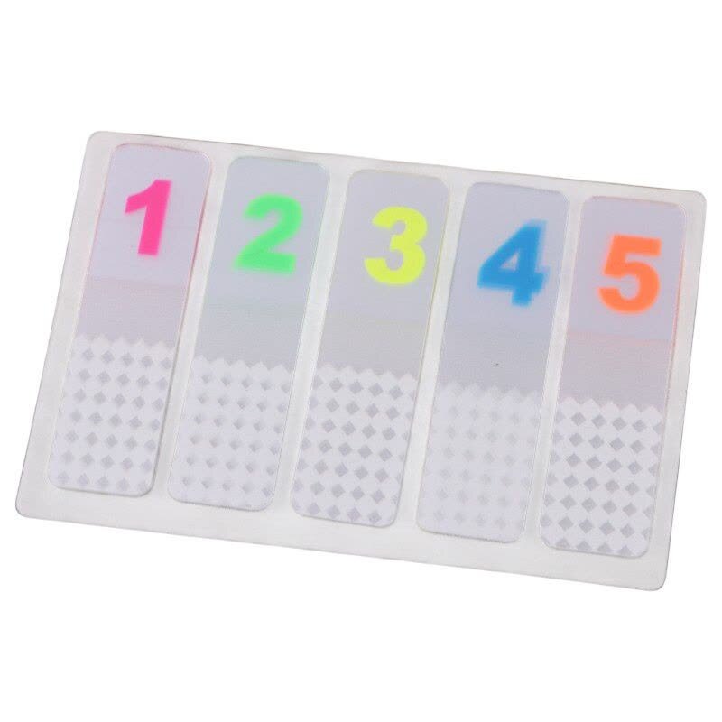 کاغذ یادداشت چسب دار طرح اعداد انگلیسی Jinxln P18 4.5*1.3cm بسته 5 عددی