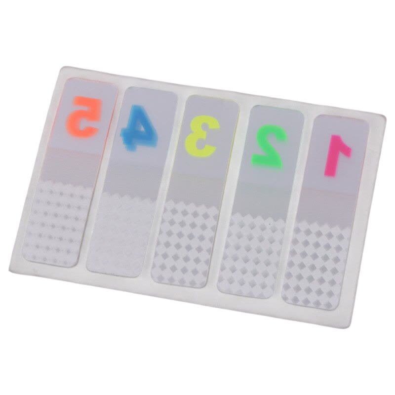 کاغذ یادداشت چسب دار طرح اعداد انگلیسی Jinxln P18 4.5*1.3cm بسته 5 عددی