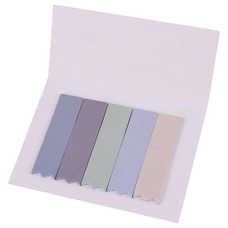 کاغذ یادداشت چسب دار طرح کنگره ای پاستلی JX686 6.5*1.8cm بسته 5 عددی