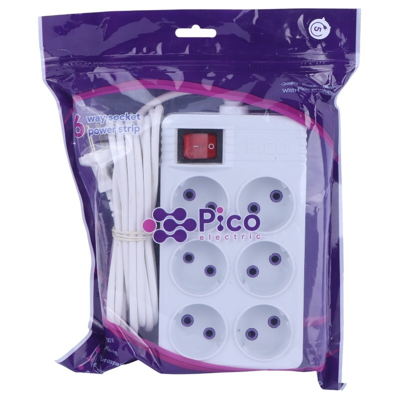 چند راهی 6 خانه پیکو الکتریک با کابل 5 متری