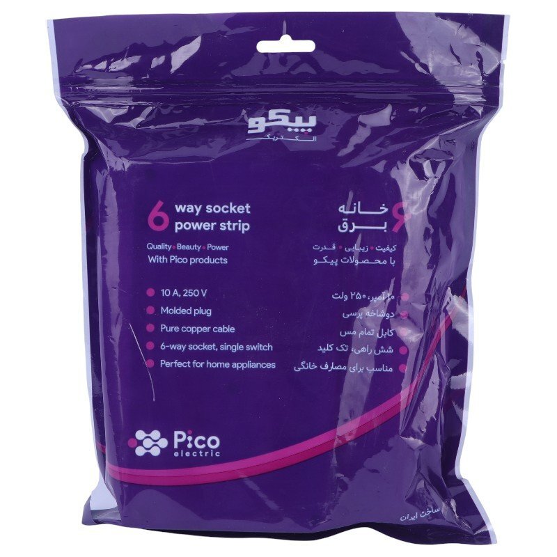 چند راهی 6 خانه پیکو الکتریک با کابل 5 متری