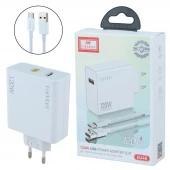 شارژر دیواری 120 وات ارلدام ES-EU48 6A + کابل تایپ سی