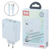 شارژر دیواری 120 وات ارلدام ES-EU48 6A + کابل تایپ سی