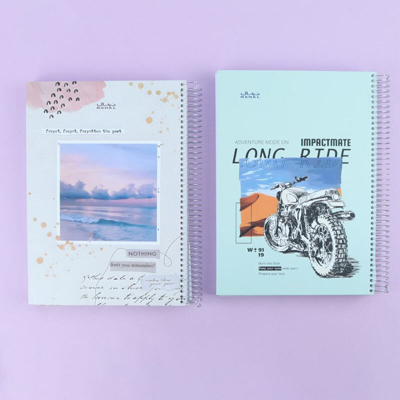 دفتر سیمی 200 برگ رحلی نهال آلما کد 1271