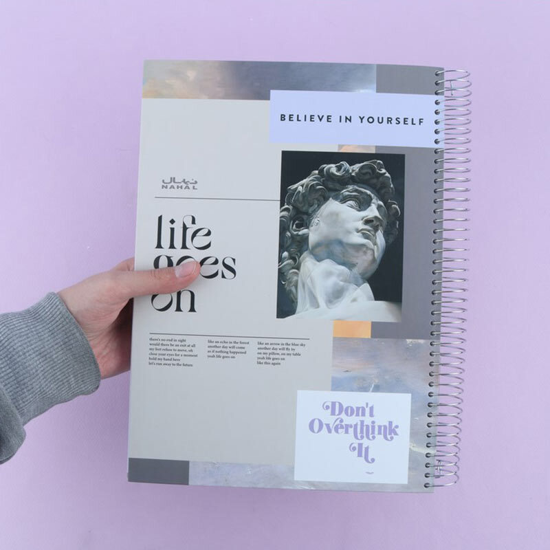 دفتر سیمی 200 برگ رحلی نهال آلما کد 1271