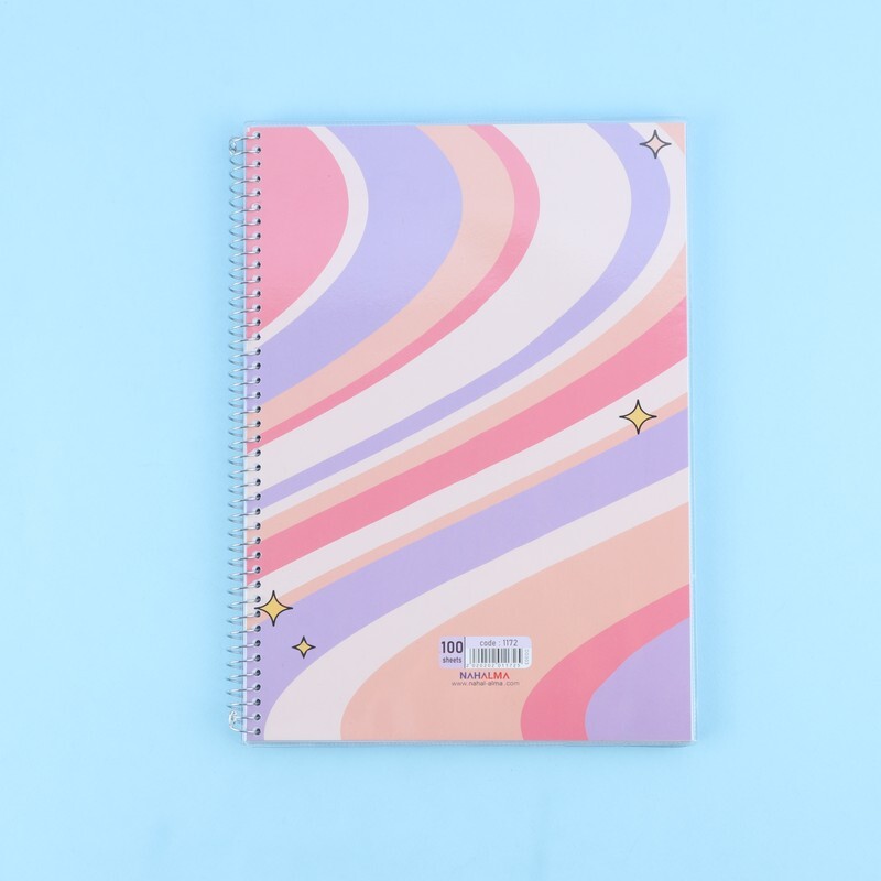 دفتر سیمی 100 برگ رحلی نهال آلما کد 1172