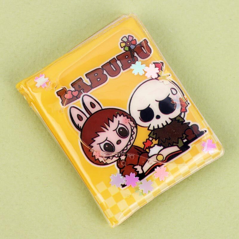 دفترچه یادداشت 24 برگ مینی آکواریومی استیکر دار حاشیه دار لبوبو کد XM-B1 بغل بازشو