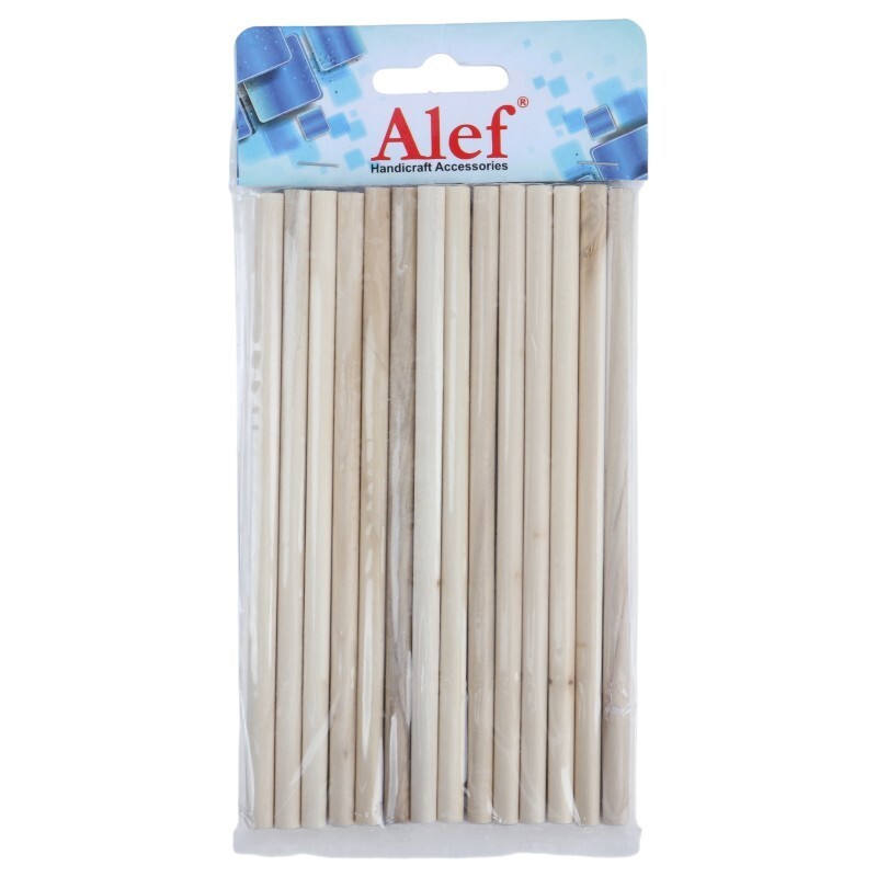 میله چوبی گرد Alef قطر 6 میلی متر بسته 14 عددی