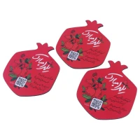 زیر لیوانی چوبی یلدایی انار رویال