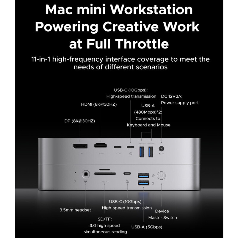 هاب 11 پورت Type-C اوریکو MCHD