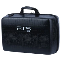 کیف کنسول بازی PS5 Slim چرمی پوست ماری مشکی کد 2