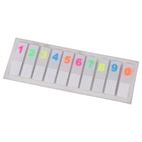 کاغذ یادداشت چسب دار طرح اعداد انگلیسی Jinxln P15-1 4.5*1.2cm بسته 200 برگی