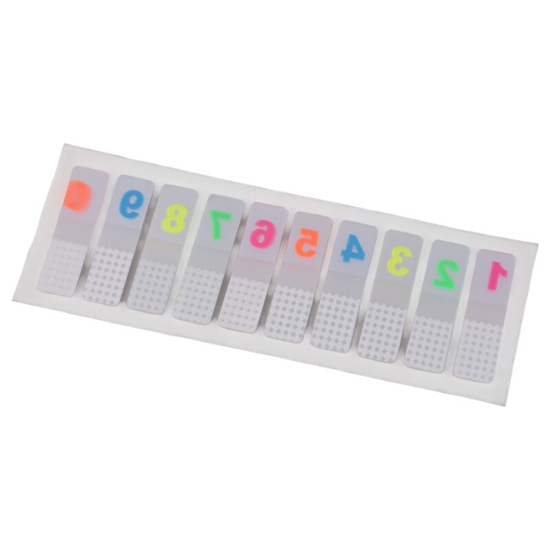 کاغذ یادداشت چسب دار طرح اعداد انگلیسی Jinxln P15-1 4.5*1.2cm بسته 200 برگی