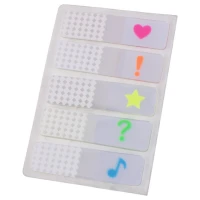 کاغذ یادداشت چسب دار طرح علائم Jinxln P36 4.3*1.2cm بسته 5 عددی