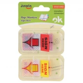 کاغذ یادداشت 20 برگ چسب دار طرح نشانگر امضا Jinxln P60 4.4*2.5cm بسته 2 عددی