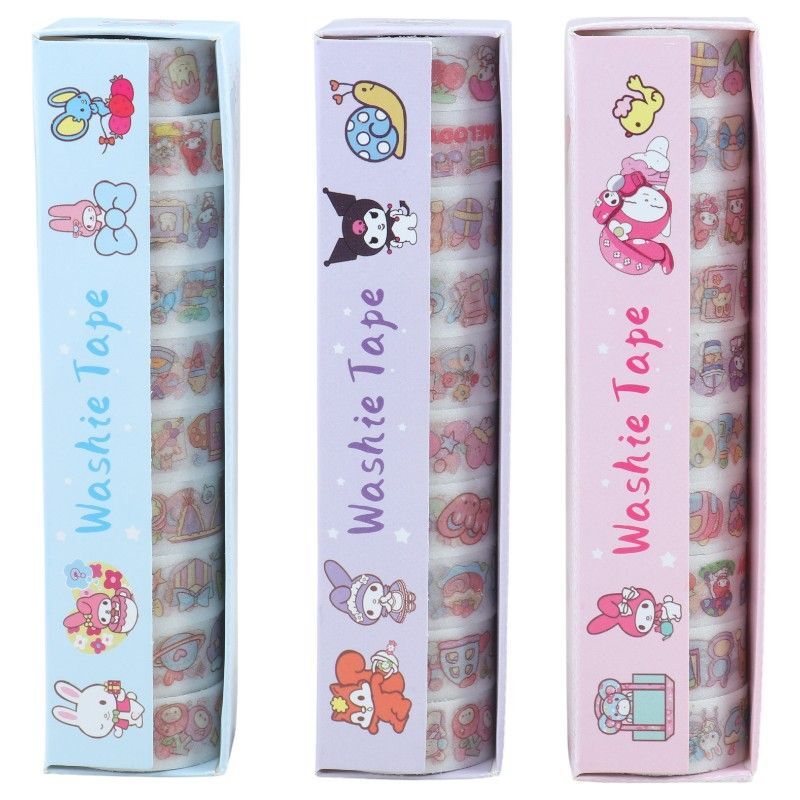 چسب واشی 1.5 سانتی متر طرح فانتزی بسته 10 تایی