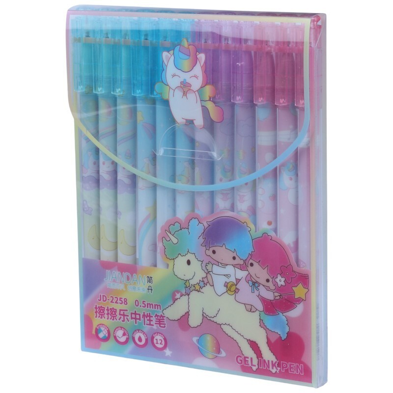 خودکار پاک کن دار 0.5 میلی متر Jiandan JD-2258 بسته 12 عددی