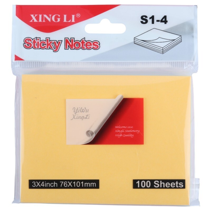 کاغذ یادداشت چسب دار رنگی Xing Li S1-4 7.6*10.1cm بسته 100 برگی