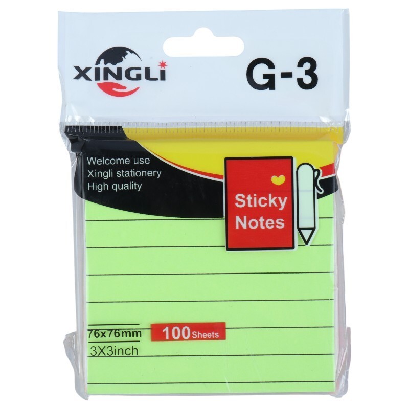 کاغذ یادداشت چسب دار Xing Li G-3 7.6*7.6cm بسته 100 برگی