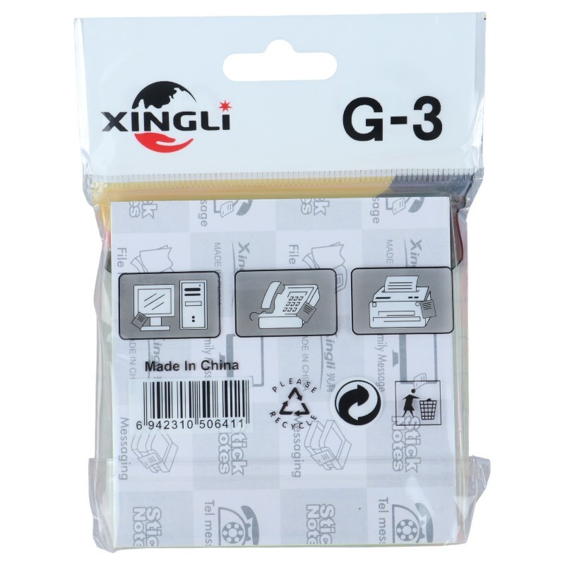 کاغذ یادداشت چسب دار Xing Li G-3 7.6*7.6cm بسته 100 برگی
