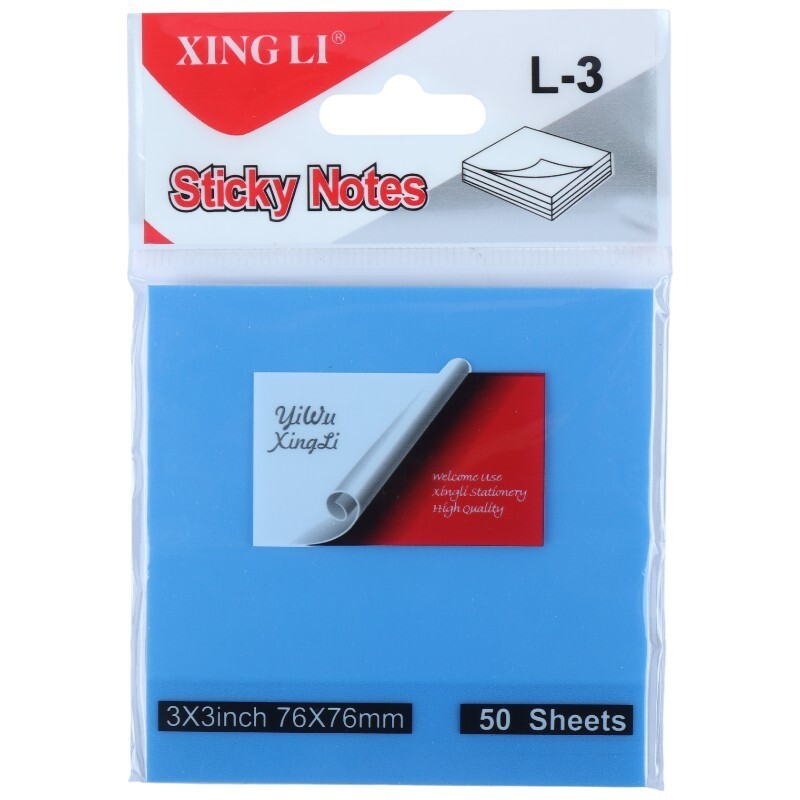 کاغذ یادداشت چسب دار رنگی Xing Li L-3 7.6*7.6cm بسته 50 برگی