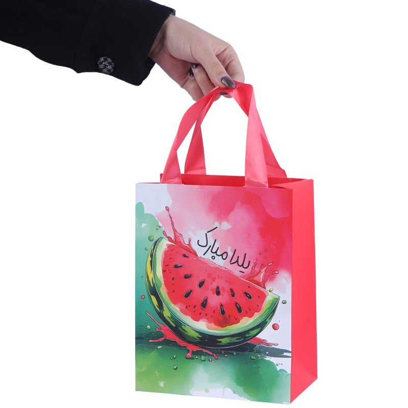 ساک دستی مقوایی طرح یلدا کد 2