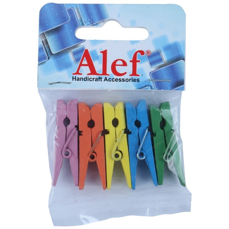 گیره چوبی کوچک Alef بسته 5 عددی