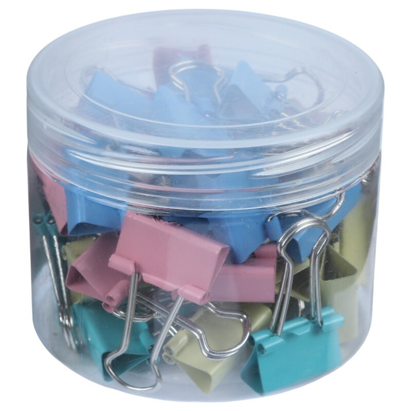 گیره دوبل رنگی DL DL6065 19mm بسته 40 عددی