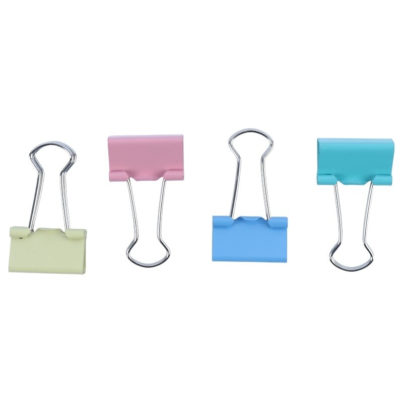 گیره دوبل رنگی DL DL6065 19mm بسته 40 عددی