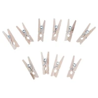 گیره چوبی ساده کوچک Alef بسته 10 عددی