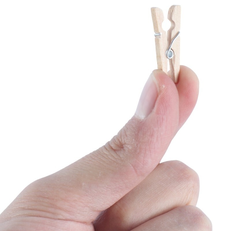 گیره چوبی ساده کوچک Alef بسته 10 عددی