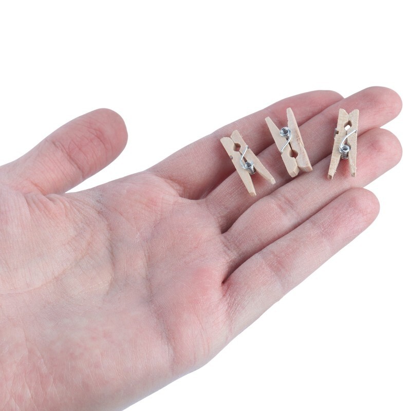 گیره چوبی ساده کوچک Alef بسته 10 عددی