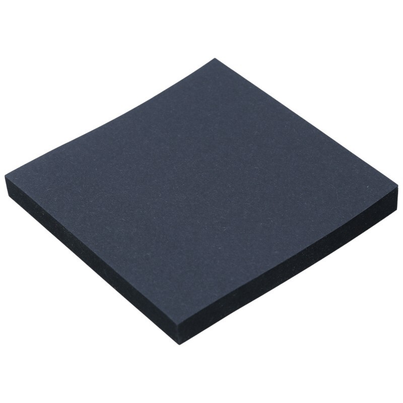 کاغذ یادداشت چسب دار 80 برگ طرح سیاه برگ سایز 7.5*7.5 سانتی متر