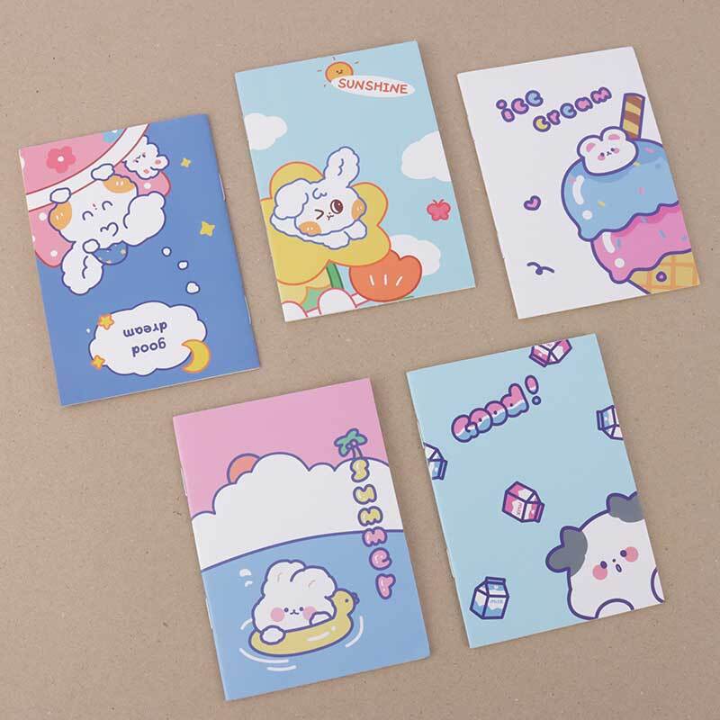 دفترچه یادداشت 16 برگ GSHS-3771 طرح فانتزی بغل بازشو بسته 50 عددی