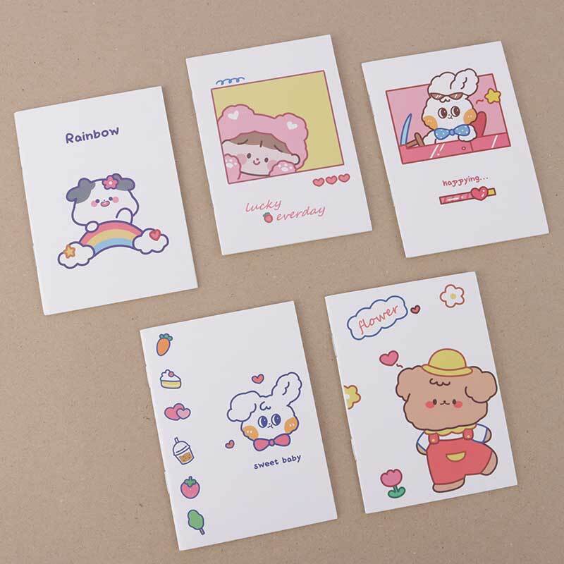 دفترچه یادداشت 16 برگ GSHS-3771 طرح فانتزی بغل بازشو بسته 50 عددی