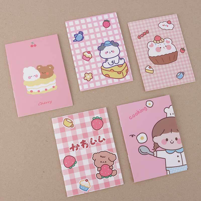 دفترچه یادداشت 16 برگ GSHS-3771 طرح فانتزی بغل بازشو بسته 50 عددی