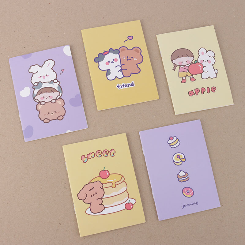 دفترچه یادداشت 16 برگ GSHS-3771 طرح فانتزی بغل بازشو بسته 50 عددی