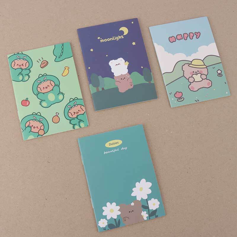 دفترچه یادداشت 16 برگ GSHS-3771 طرح فانتزی بغل بازشو بسته 50 عددی