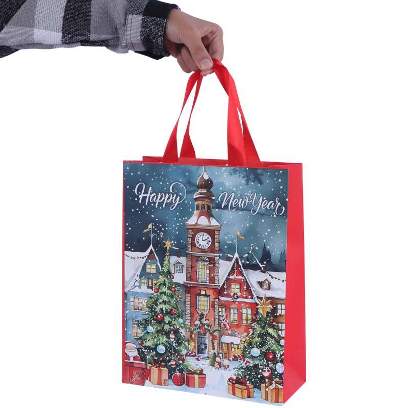 ساک دستی مقوایی طرح کریسمس 3025071