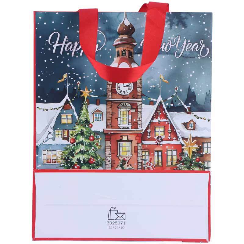 ساک دستی مقوایی طرح کریسمس 3025071