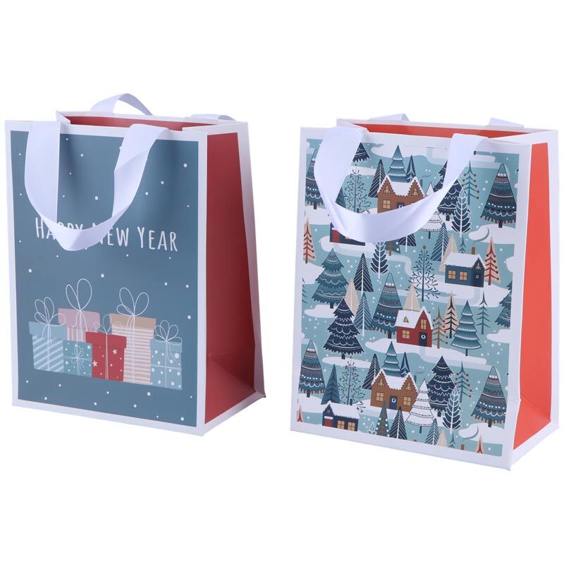 ساک دستی مقوایی طرح کریسمس 2025071