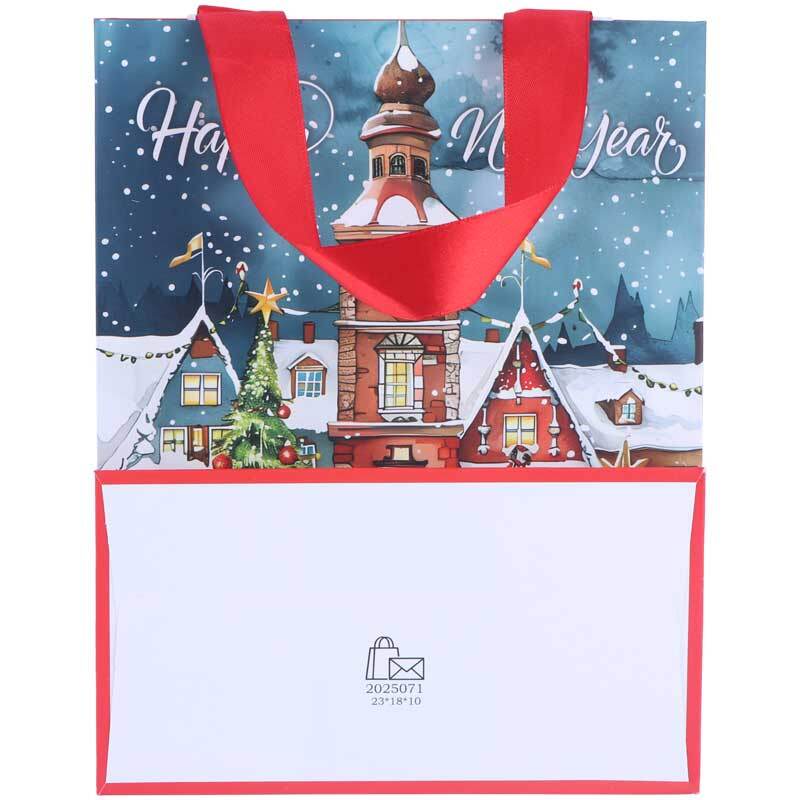 ساک دستی مقوایی طرح کریسمس 2025071