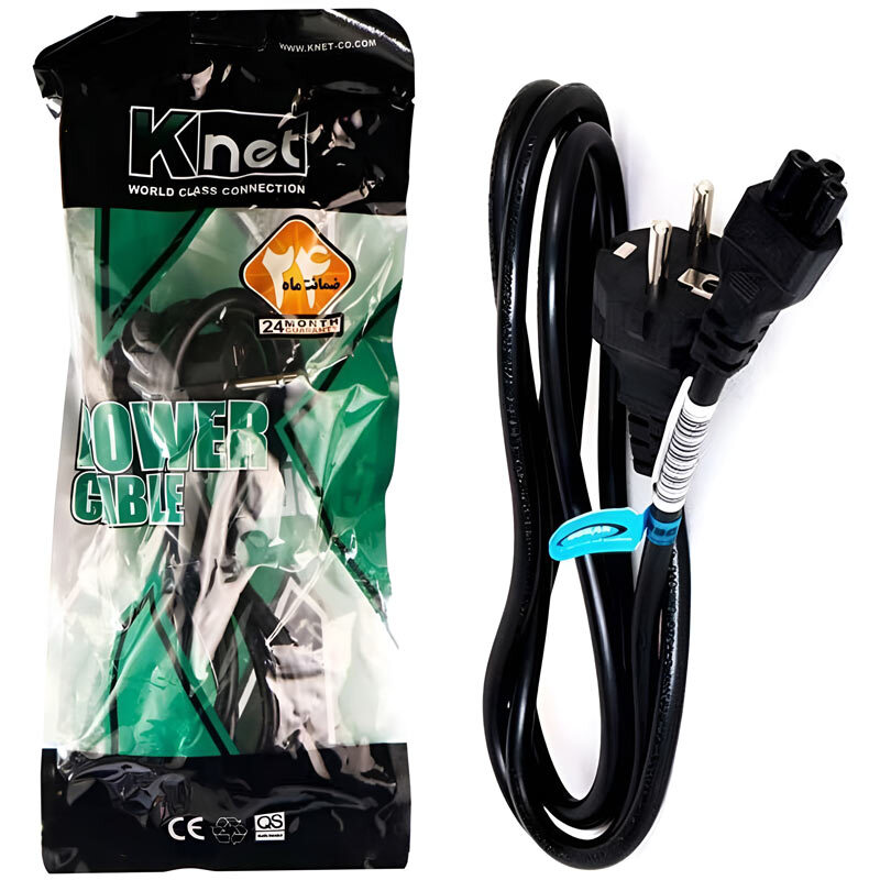 کابل برق لپ تاپ Knet Plus KP-A90 1.5m